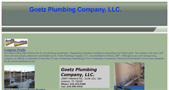 Desktop Screenshot of goetzplumbing.com